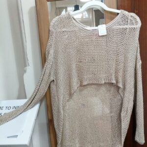 Linen Cotton Loose knit Oversized woman sweater
